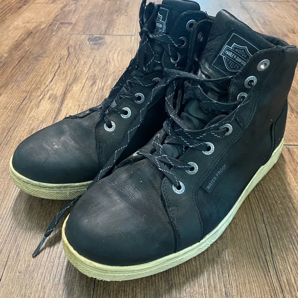 HARLEY DAVIDSON Black High-Top Boots water boots 9